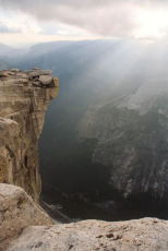 The Diving Board on Half Dome's summit