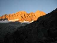 Sunrise on Middle Palisade's northeast face
